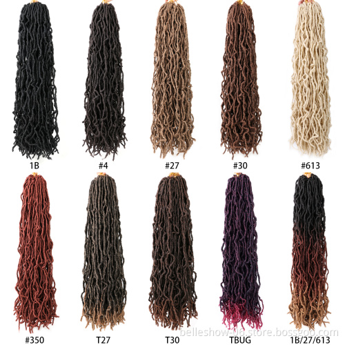 Hot sell Synthetic Hair For Crochet Braid  Faux Dreadlocks Extension Locs crochet hair 24 inch Soft Faux Locs